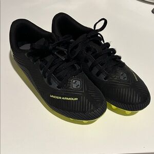 Under Armour Kids Black and Yellow Sneakers